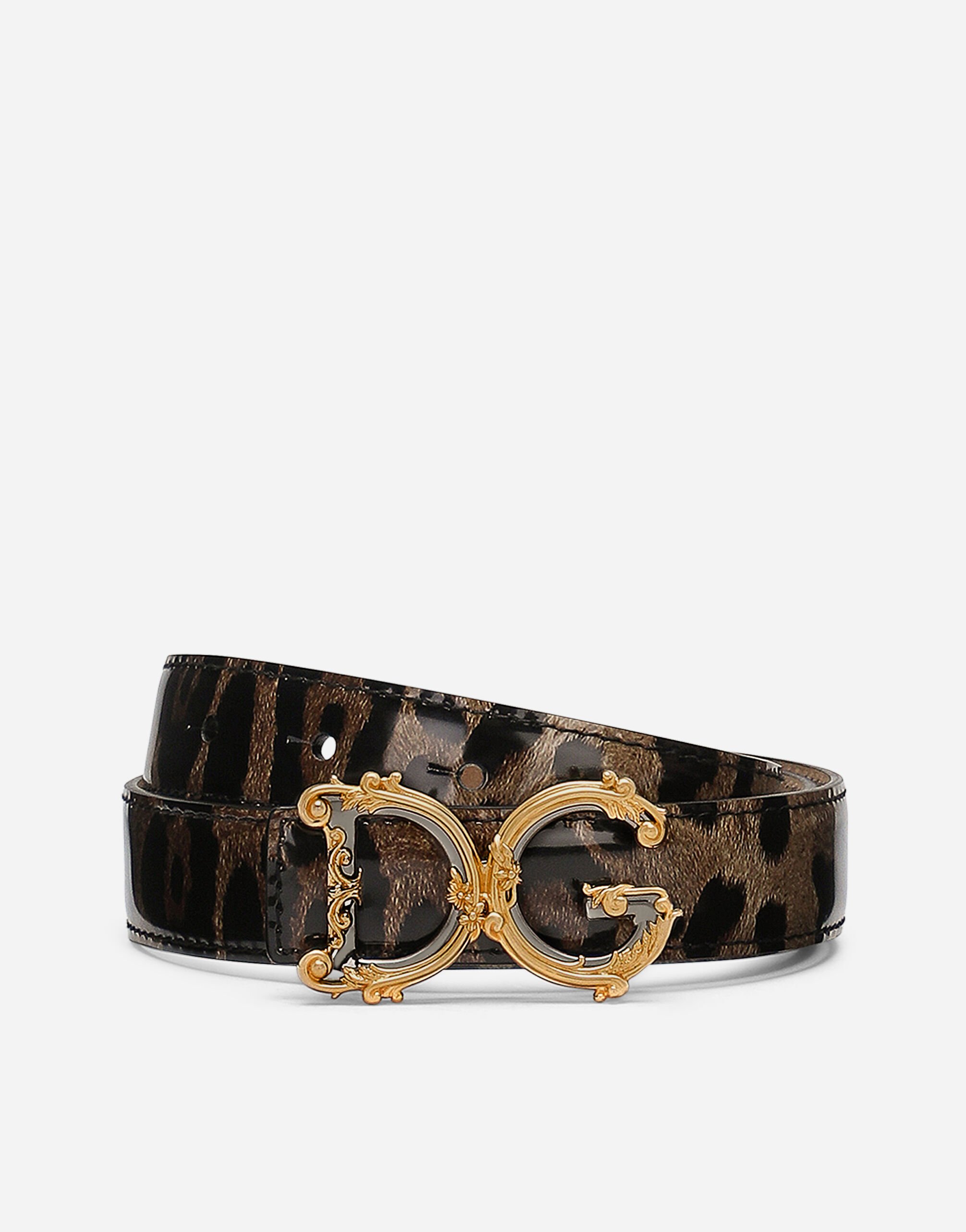 Dolce & Gabbana حزام DG Girls طبعة جلود الحيوانات BE1446AM568