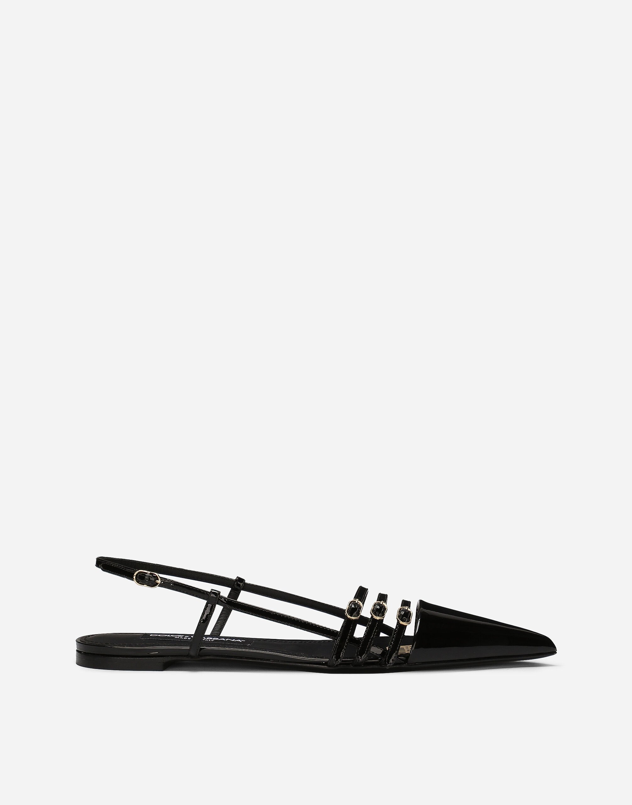Dolce & Gabbana 漆皮后系带鞋 黑 F290XTFU28D