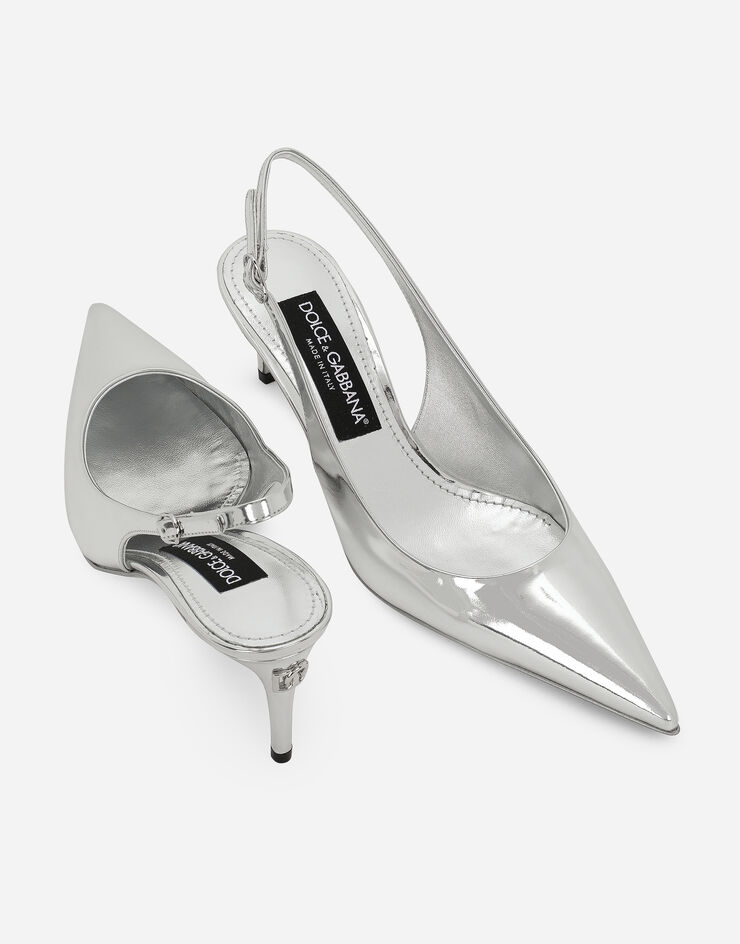 Dolce & Gabbana Slingbacks en cuir de veau Argent CG0792AY828