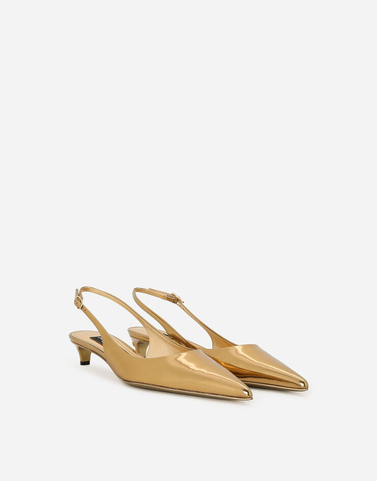 Dolce & Gabbana Slingback aus Kalbsleder Gold CG0827AY828