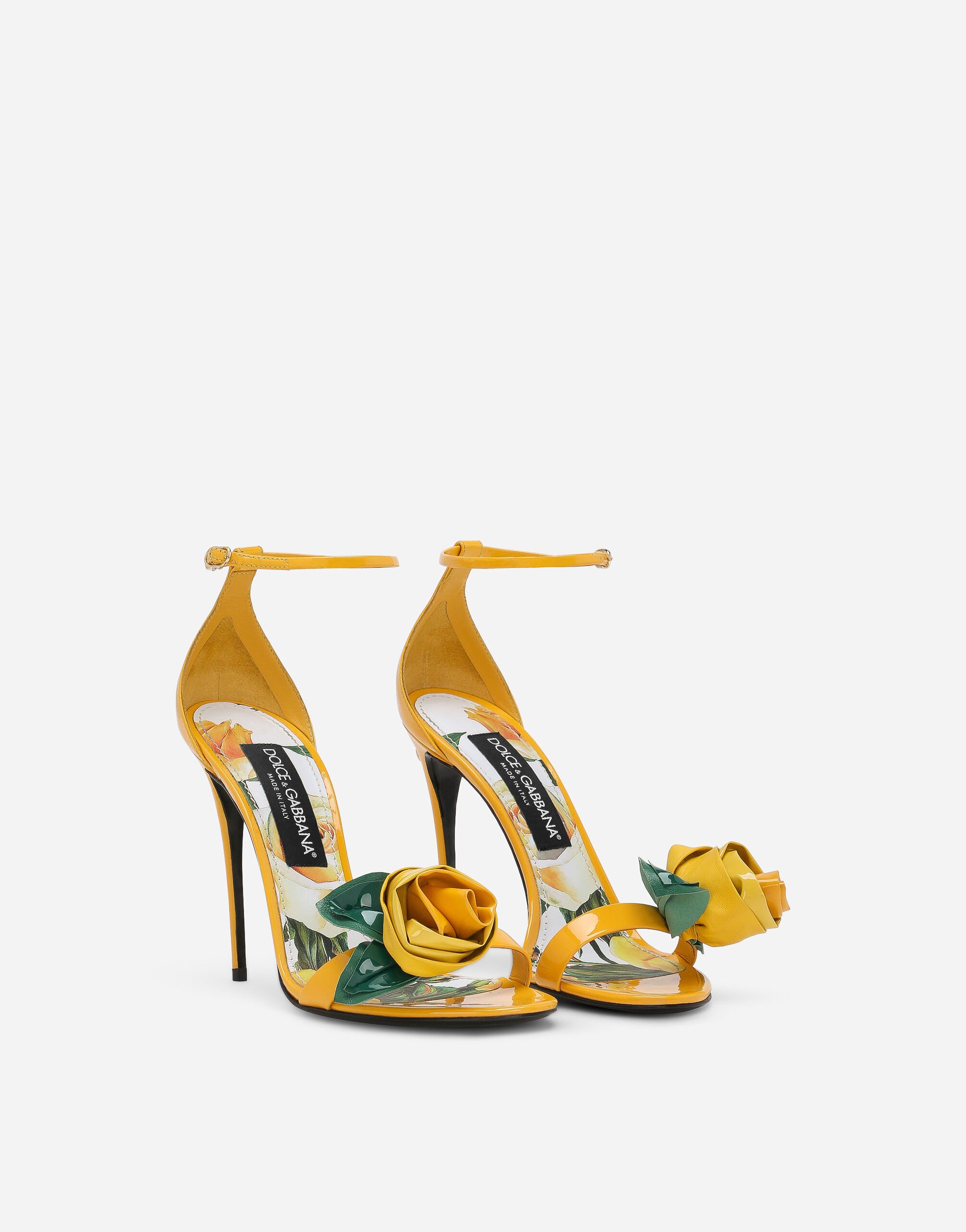 Dolce & Gabbana Patent leather sandals female Yellow