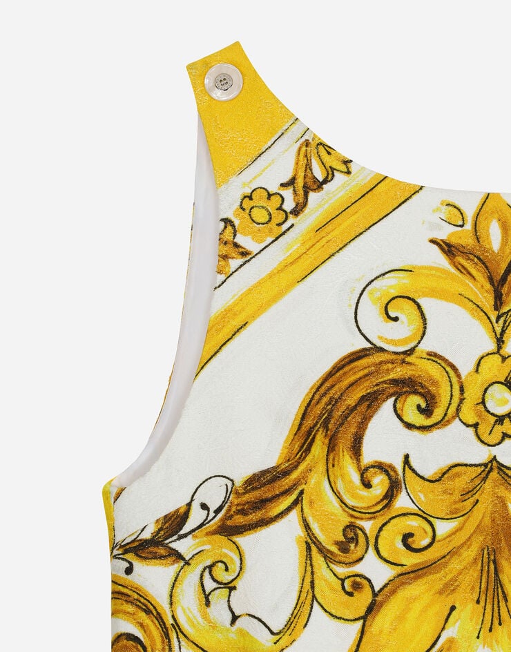 Dolce & Gabbana Robe courte en brocart à imprimé majoliques Imprimé F6JHPTFPTAZ
