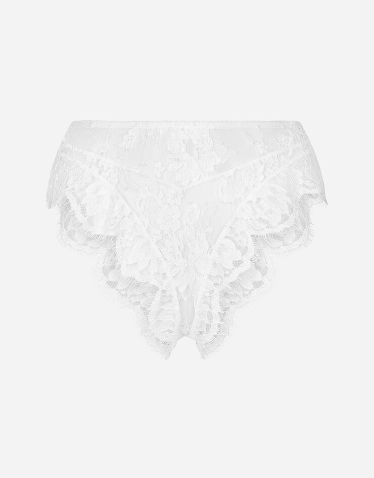 Dolce & Gabbana High-waisted lace briefs Bianco O2C69TONO15