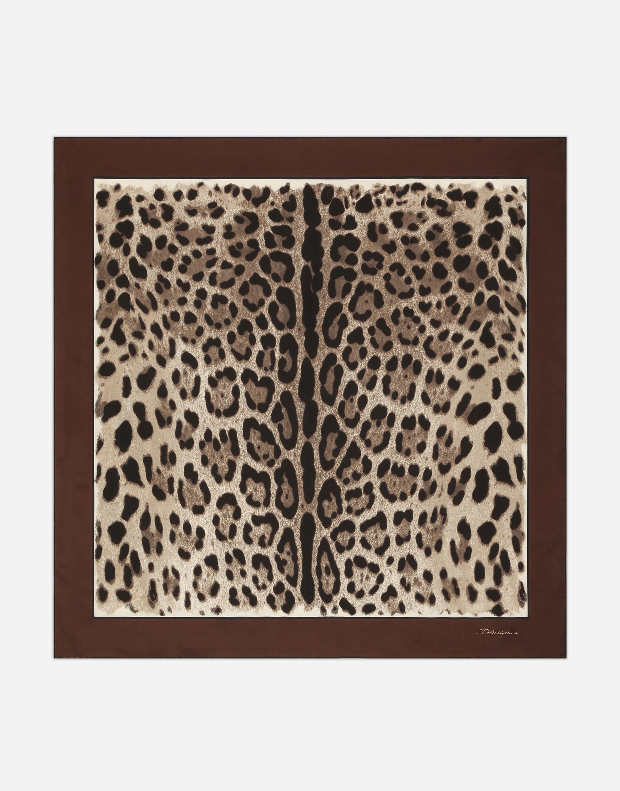 ${brand} Leopard-print twill scarf (90x90) ${colorDescription} ${masterID}