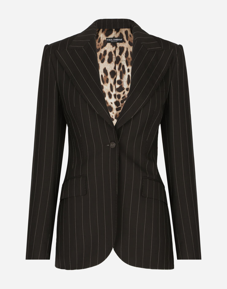 Dolce&Gabbana Single-breasted pinstripe wool Turlington jacket Multicolor F29WZTFRBC2