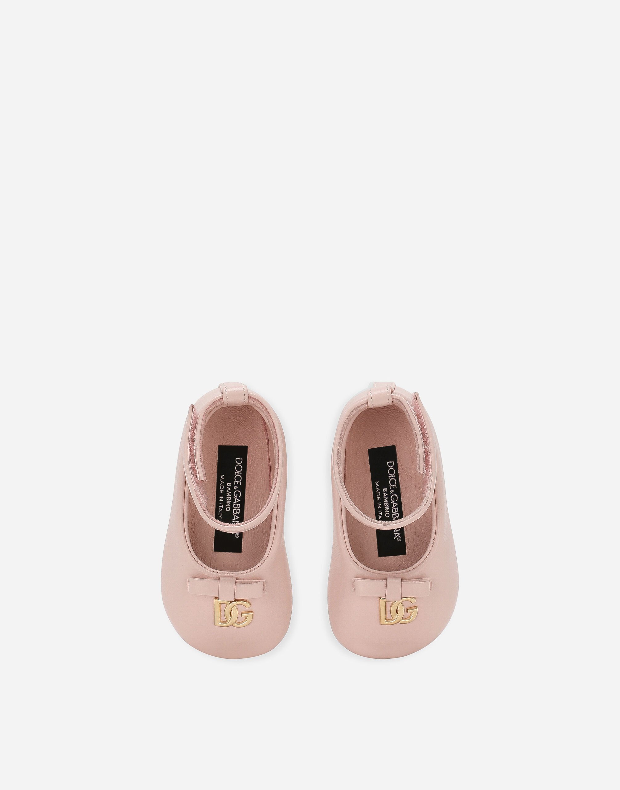 ピンクのガールズ Nappa leather ballet flats | Dolce&Gabbana®