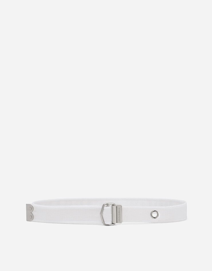 Dolce & Gabbana Branded tape belt Blanc BC4851AQ048
