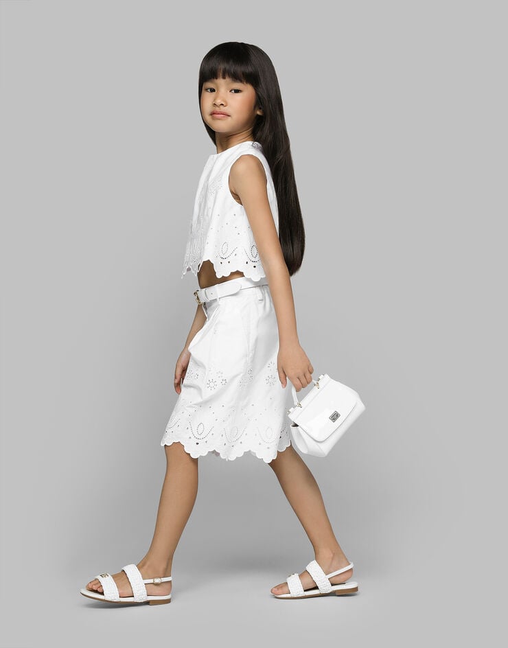 Dolce & Gabbana Poplin and broderie anglaise shorts White L53Q31FG5BL