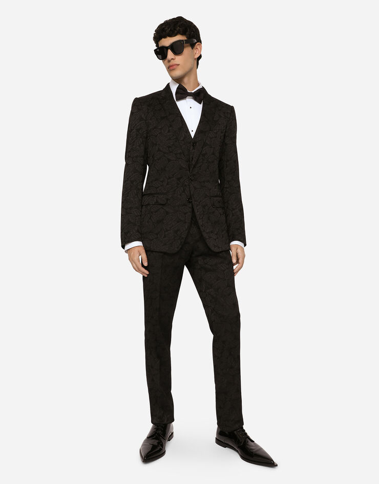 Dolce & Gabbana Floral jacquard Martini suit BLACK GK3XMTFJRD1