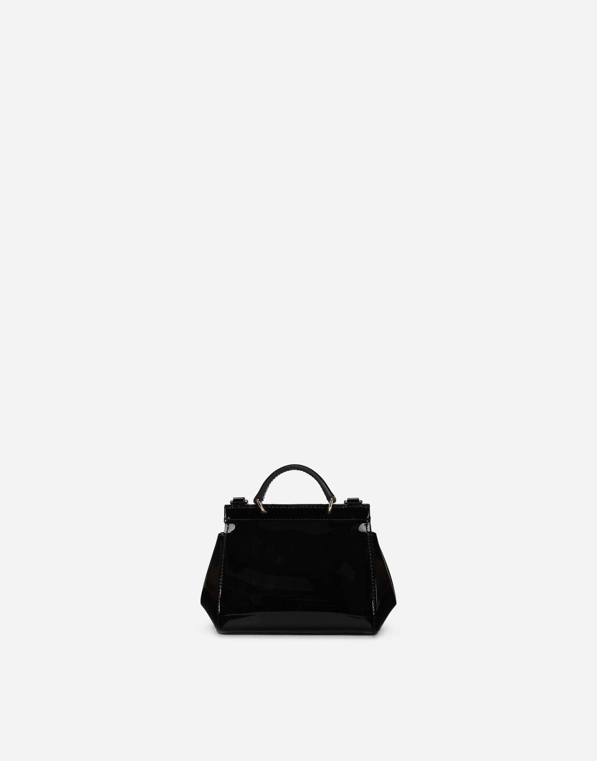 ブラックのガールズ Patent leather mini Sicily bag | Dolce&Gabbana®