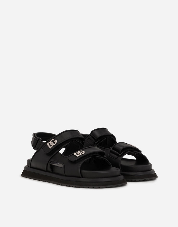 Calfskin nappa sandals in Black for | Dolce&Gabbana® US