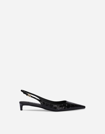 ${brand} Crocodile-print calfskin slingbacks ${colorDescription} ${masterID}