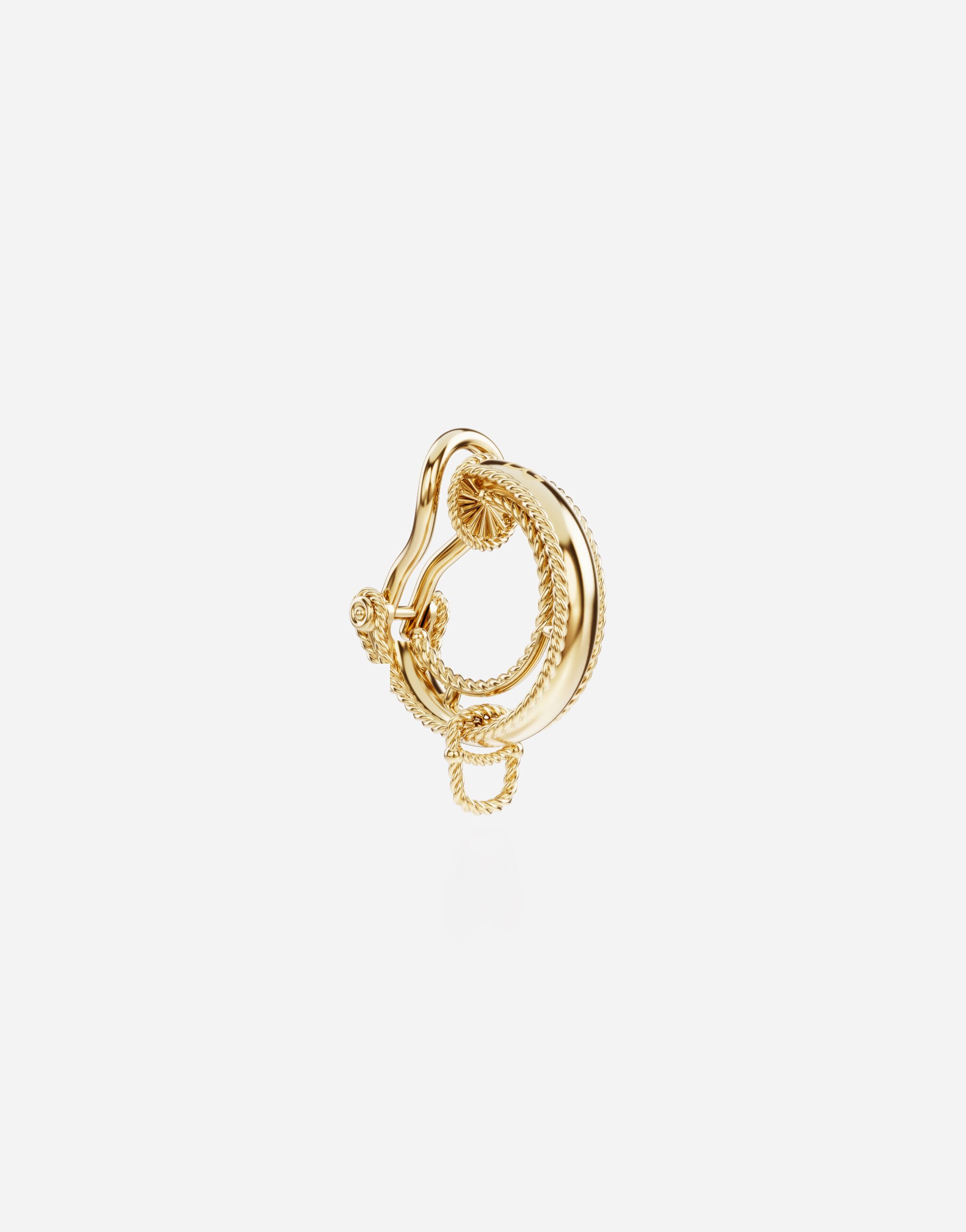 Dolce & Gabbana Rainbow Alphabet clip-on earring in yellow 18kt gold Gold WANR1GWMIXA