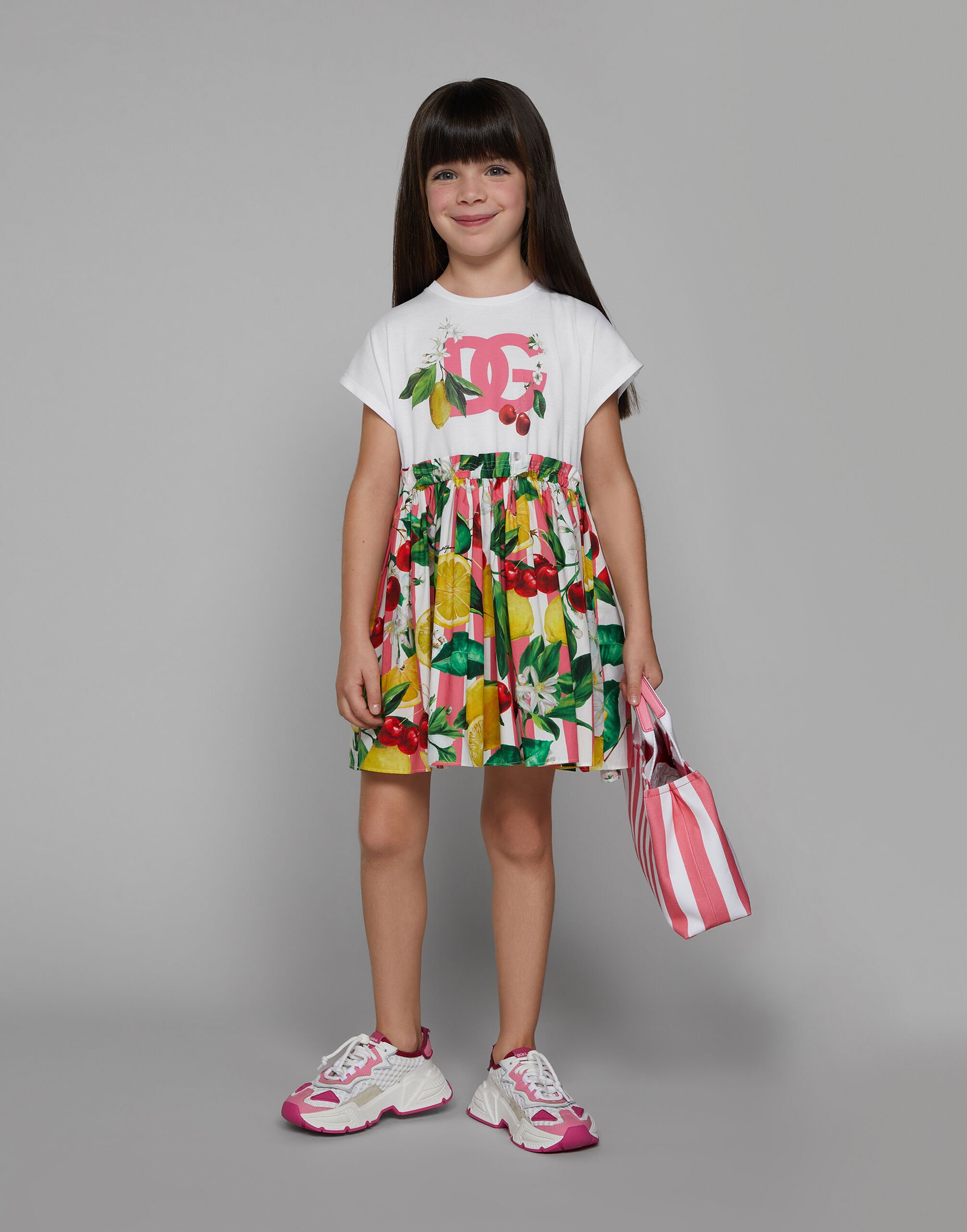 Printed canvas bag in Multicolor for Girls | Dolce&Gabbana®