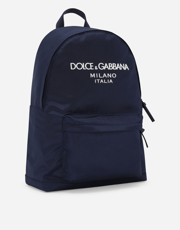 Dolce & Gabbana Mochila de nailon con logotipo Dolce&Gabbana Azul EM0074AB124