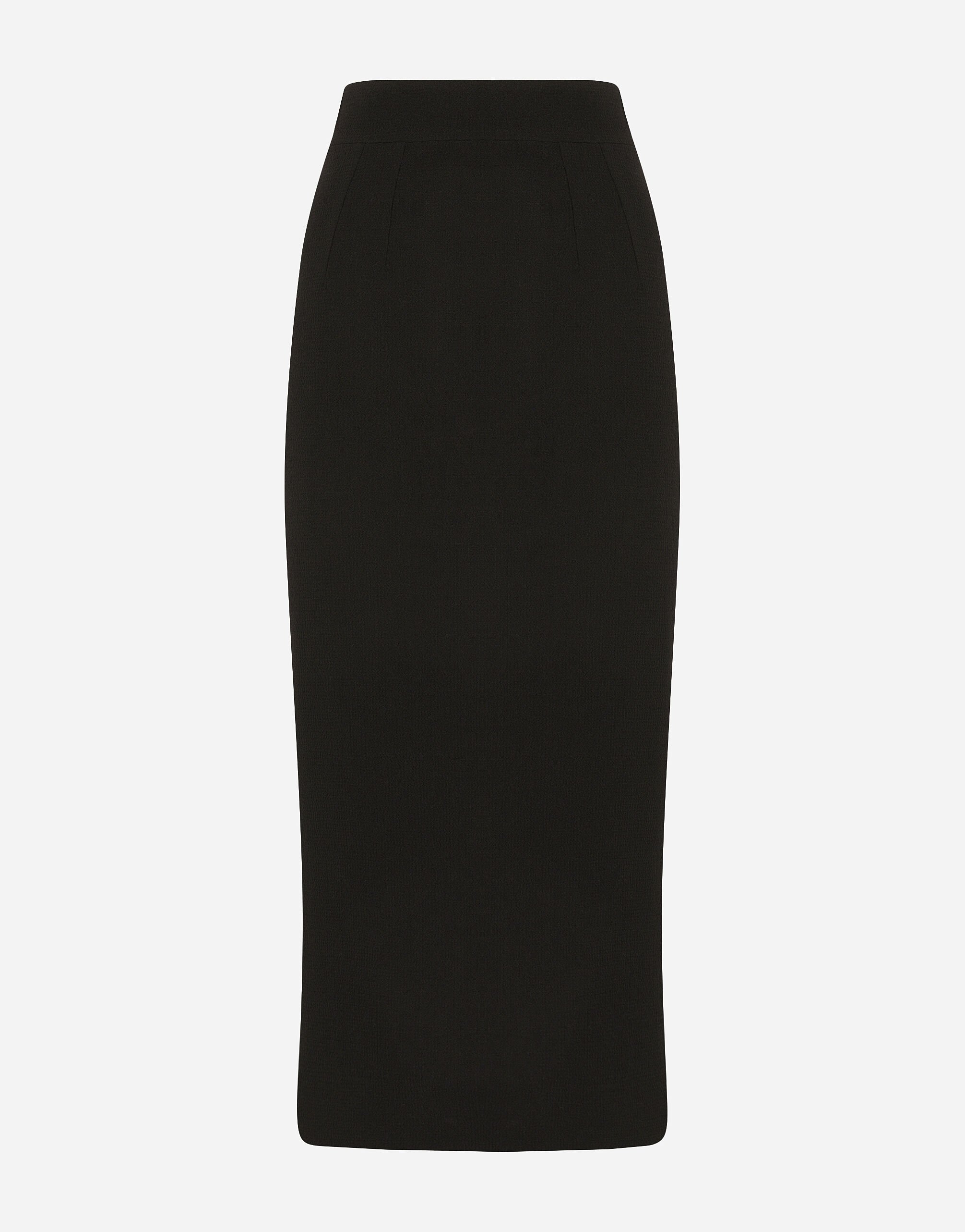 Dolce & Gabbana Юбка миди из натуральной шерсти черный BB6002AI413