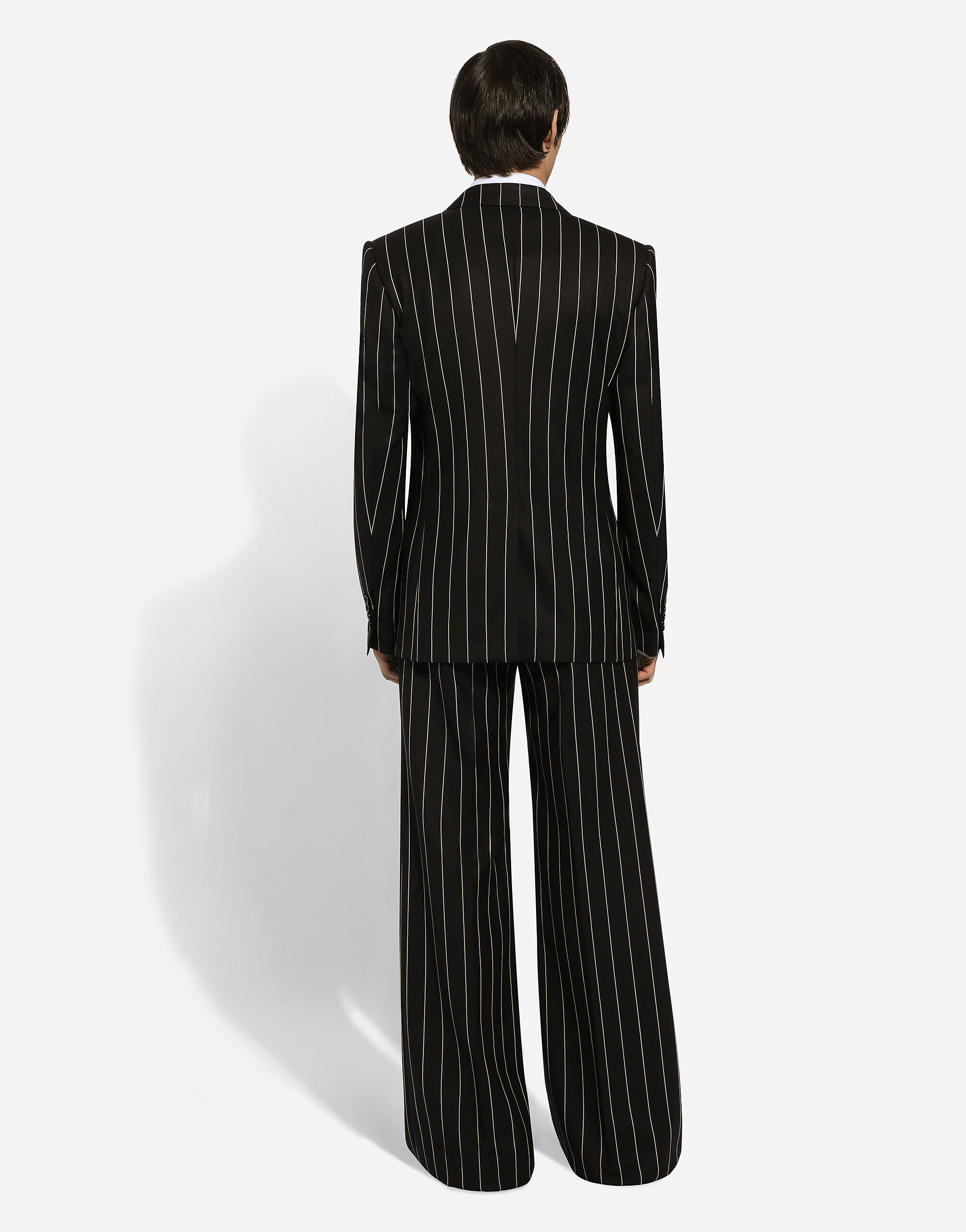 Double-breasted pinstripe Sicilia-fit jacket in Multicolor for 