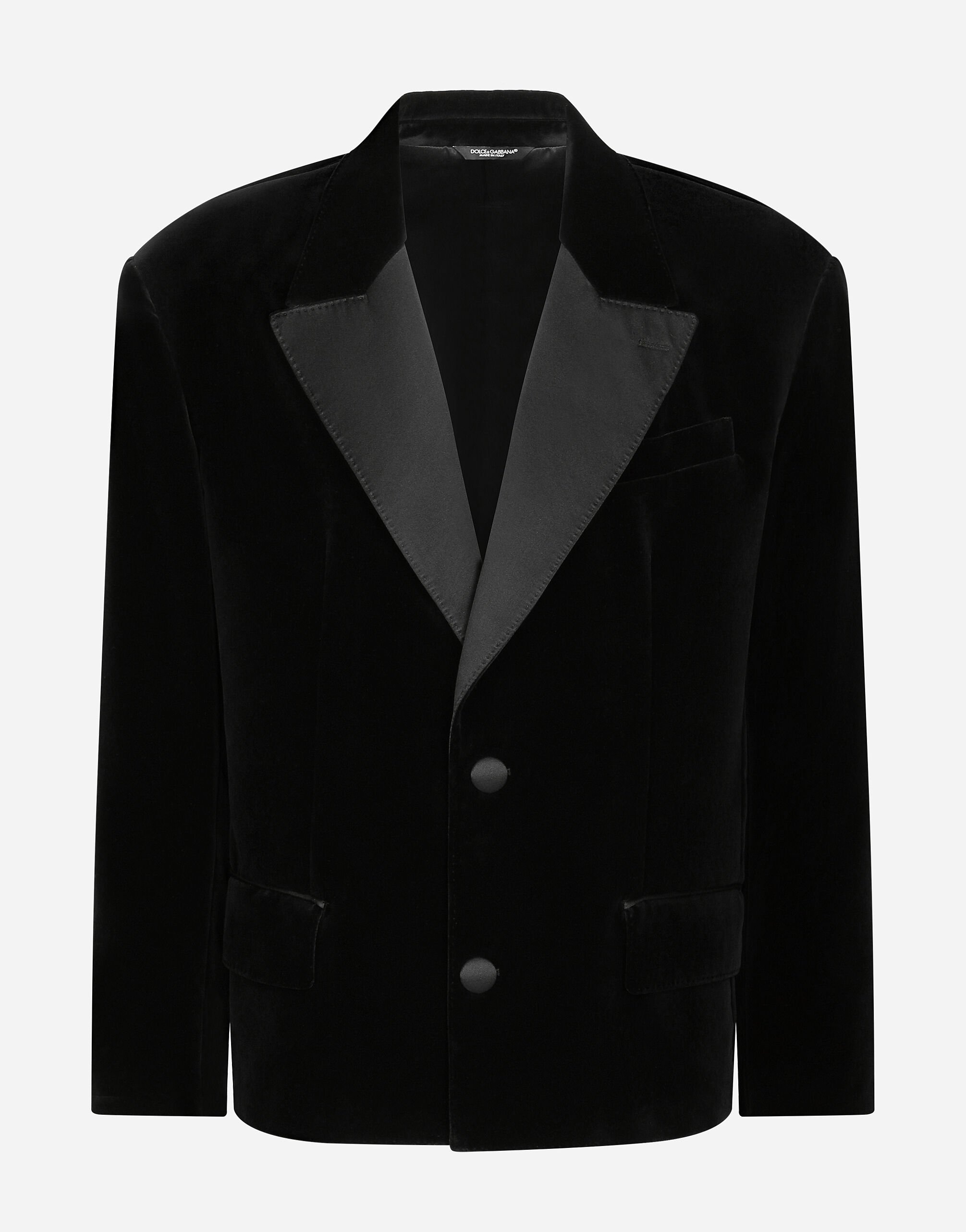 ${brand} Oversize single-breasted velvet jacket ${colorDescription} ${masterID}