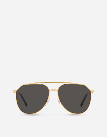 Dolce & Gabbana Sonnenbrille Diagonal Cut Gold und Schwarz VG2285VM281