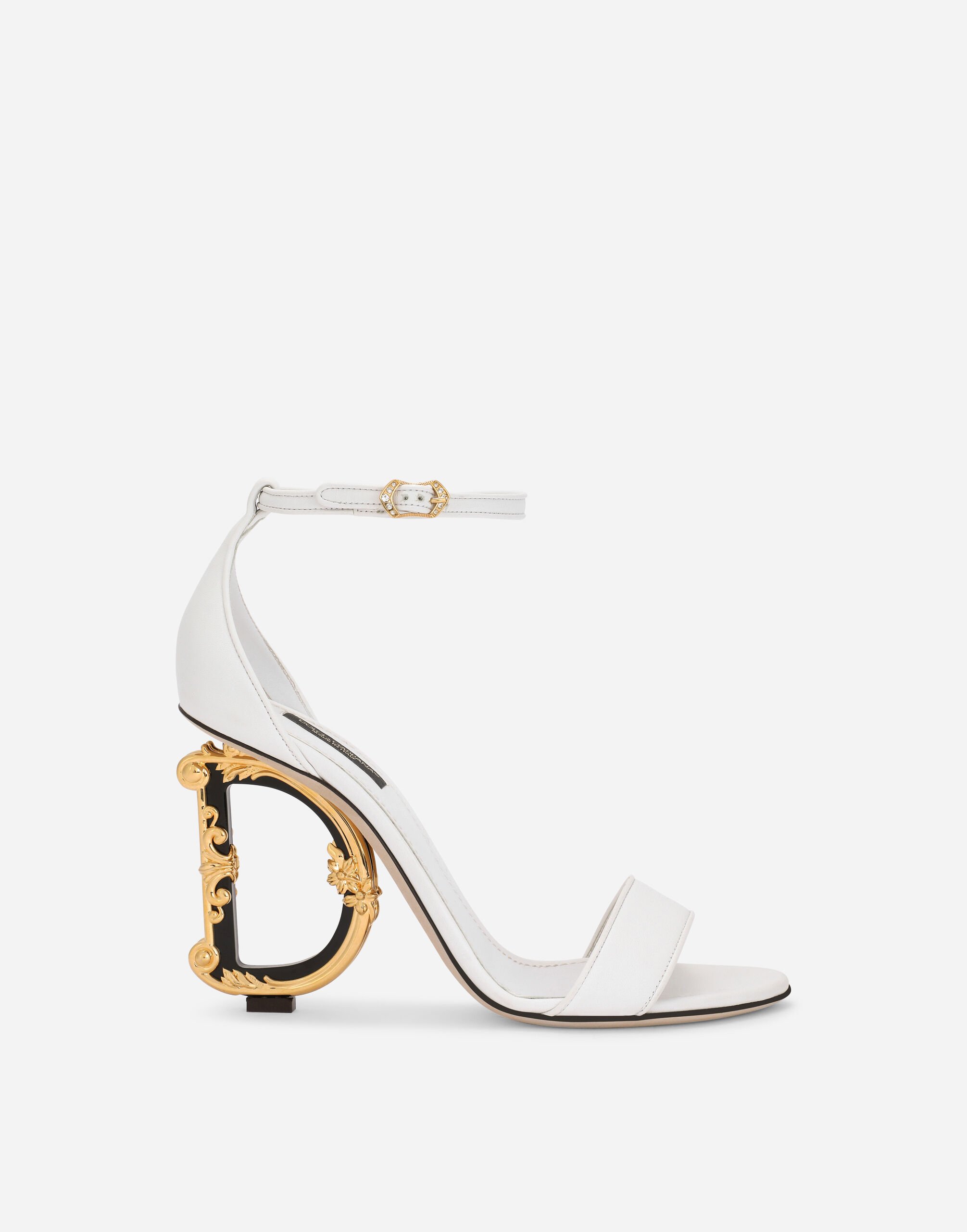 ${brand} Nappa leather sandals with baroque DG detail ${colorDescription} ${masterID}