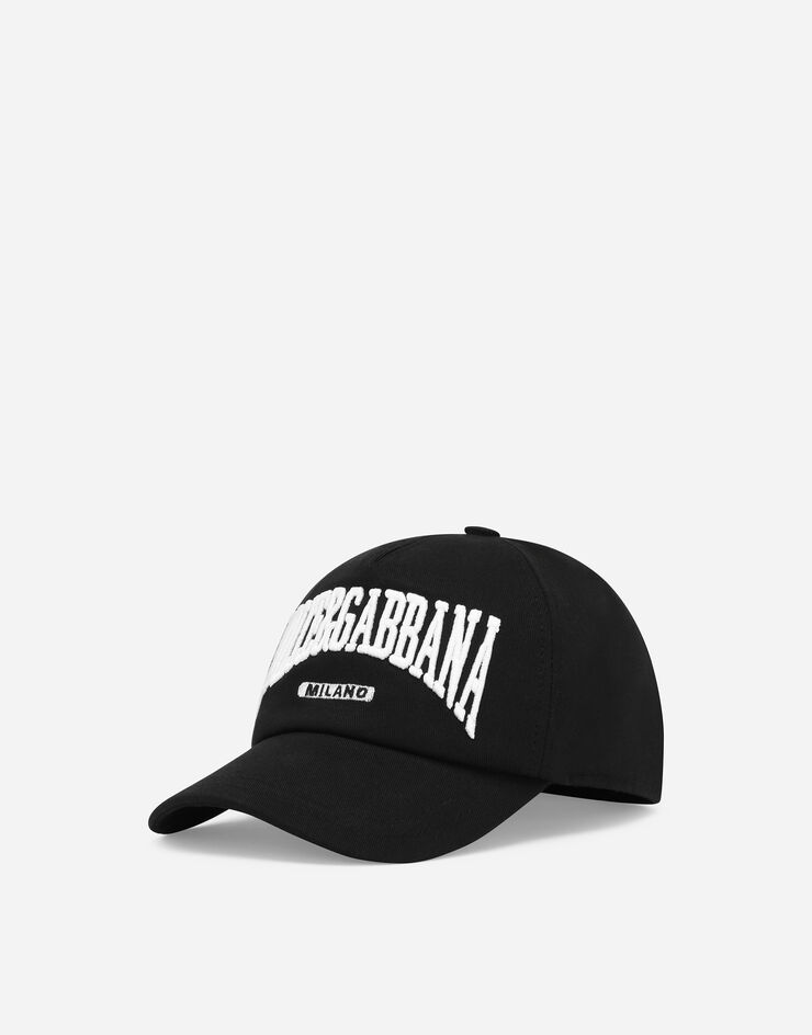 Dolce & Gabbana Twill baseball cap with Dolce&Gabbana logo Black LB4H80G7N1N