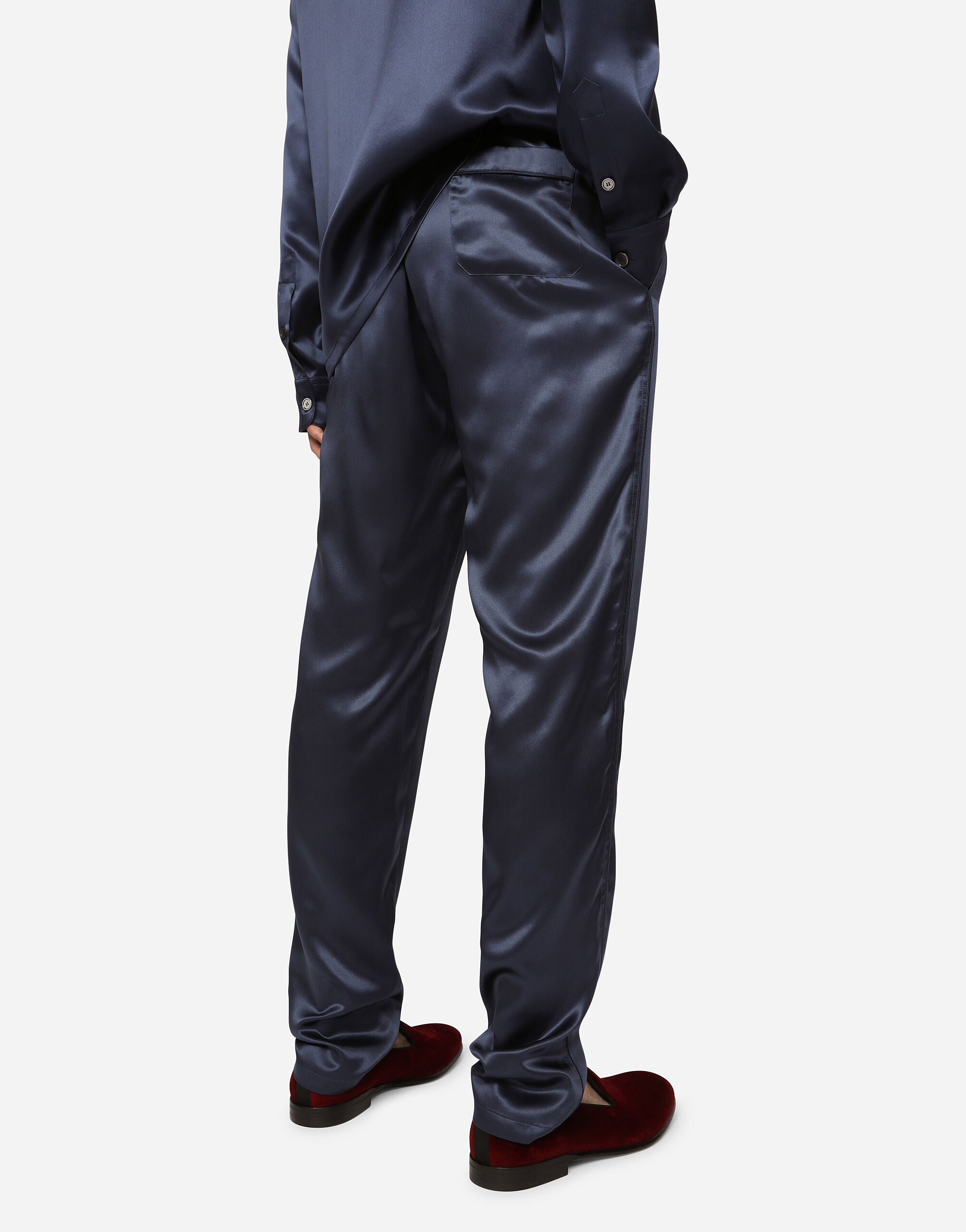 Super Skinny Satin Design Suit Trousers | boohooMAN UK