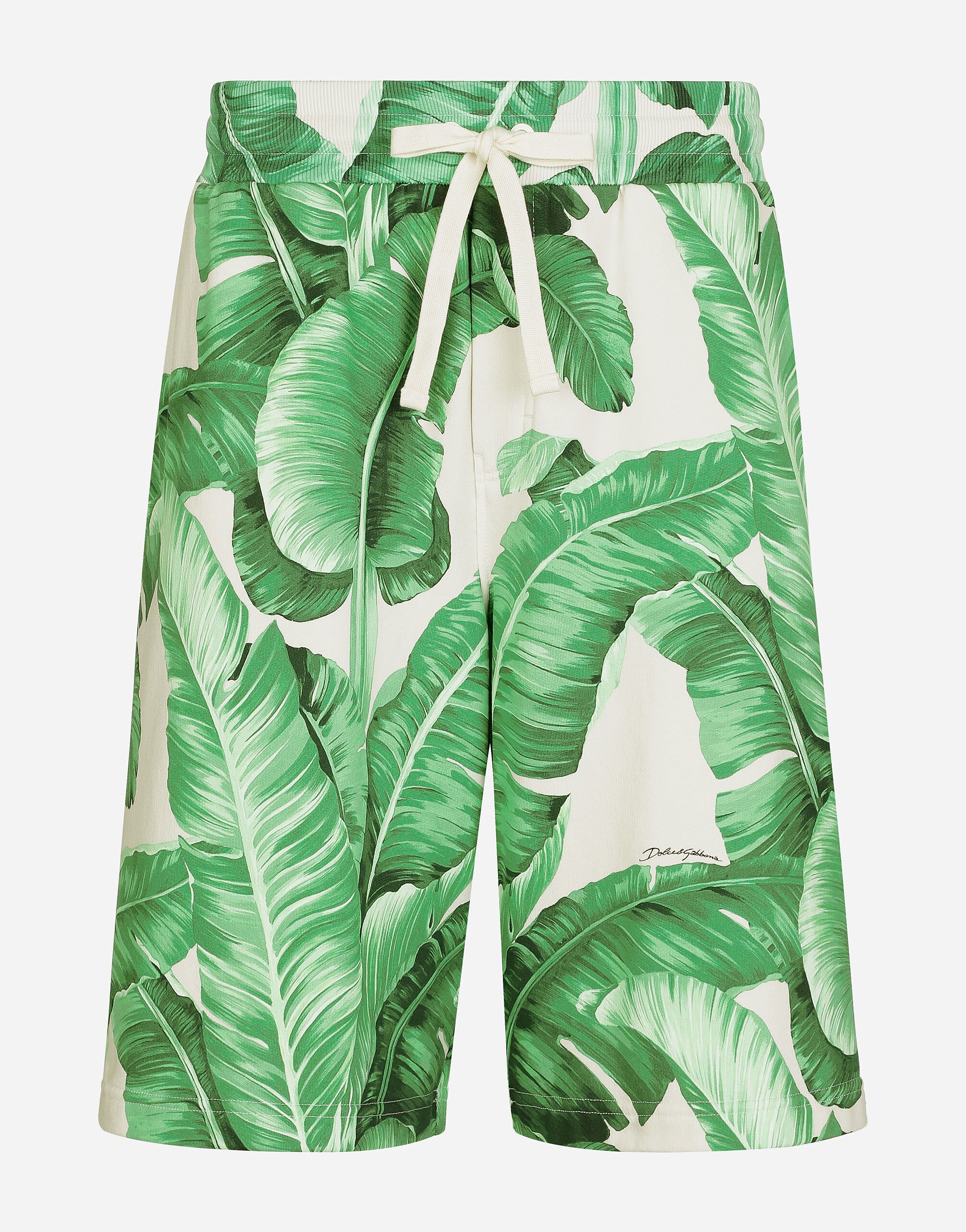 ${brand} Banana-tree-print jogging shorts ${colorDescription} ${masterID}