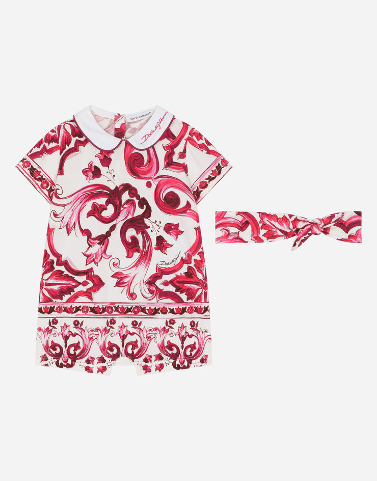 DolceGabbanaSpa 2-piece gift set in majolica-print jersey Multicolor L2JOY1G7J7M