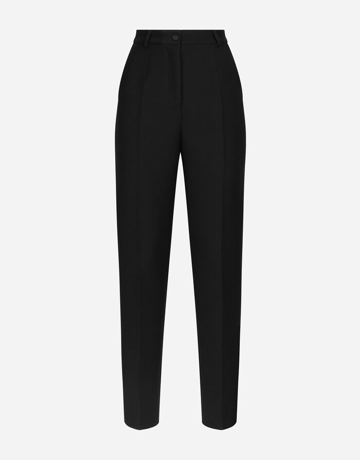 Dolce & Gabbana Pantaloni tuxedo sartoriali in gabardina di lana Nero FTAM0TFU21E