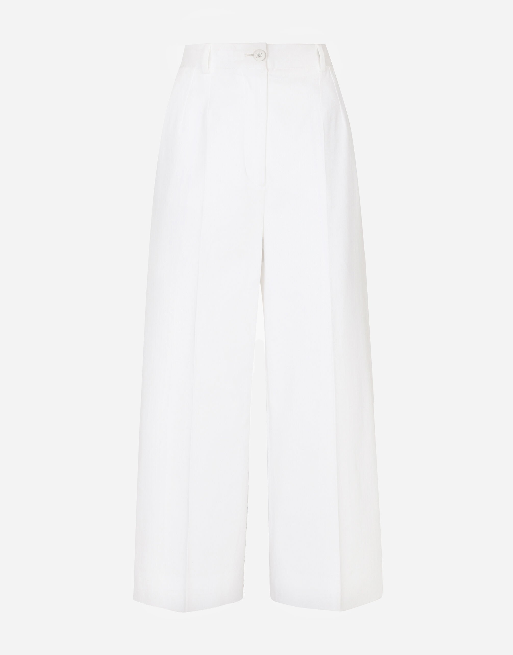 Dolce & Gabbana Pantalones culotte de gabardina Imprima FTC4STHI1TK