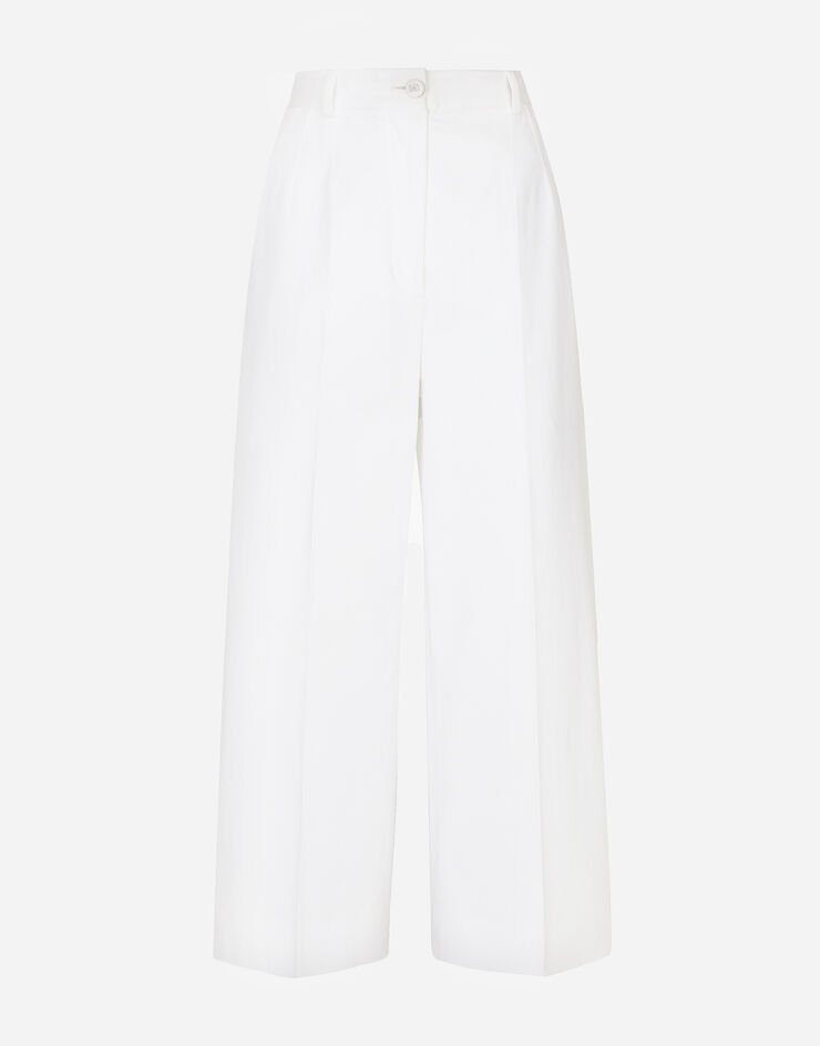 Dolce & Gabbana Jupe-culotte en gabardine Blanc FTCC2TFUFLG