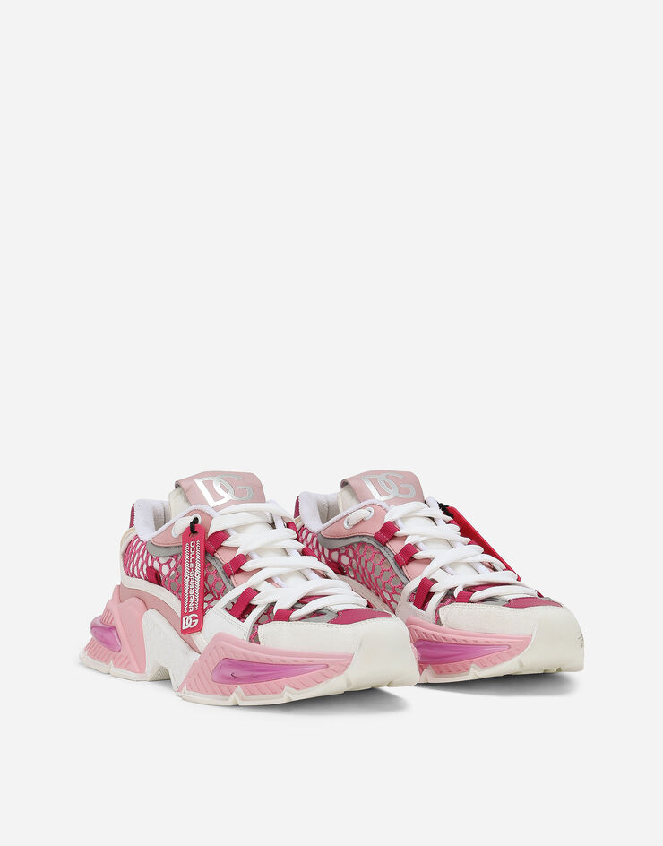 Mixed-material Airmaster sneakers in Pink for Women | Dolce&Gabbana®