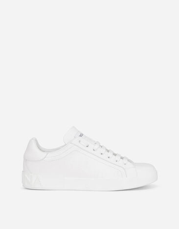 Dolce & Gabbana Calfskin Portofino sneakers White G5IF1THI1QC