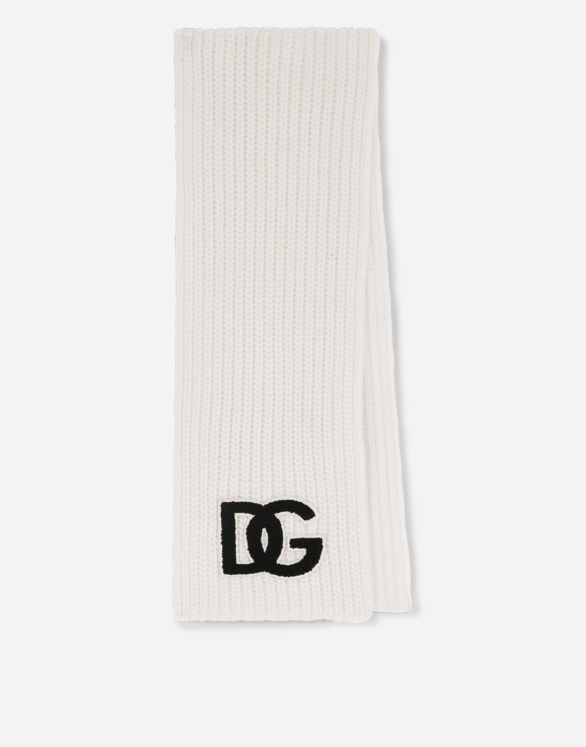 ${brand} Ribbed knit scarf with DG logo patch ${colorDescription} ${masterID}