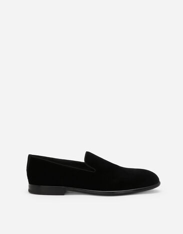 Dolce & Gabbana Velvet slippers Grey A50593AS707