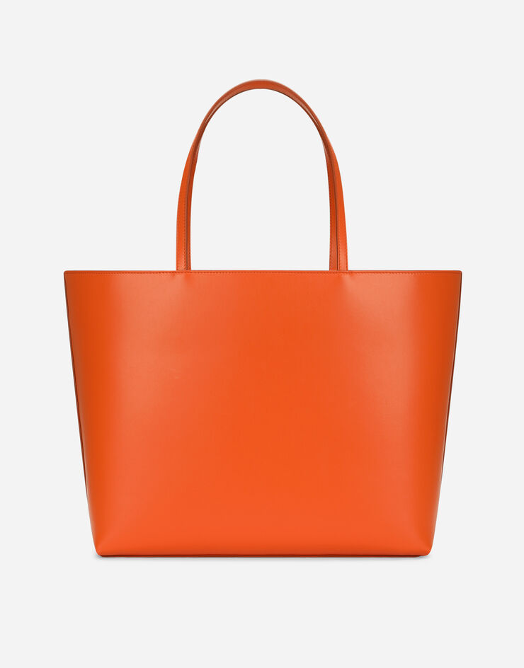 Medium calfskin DG Logo Bag shopper in Orange for Women | Dolce&Gabbana®