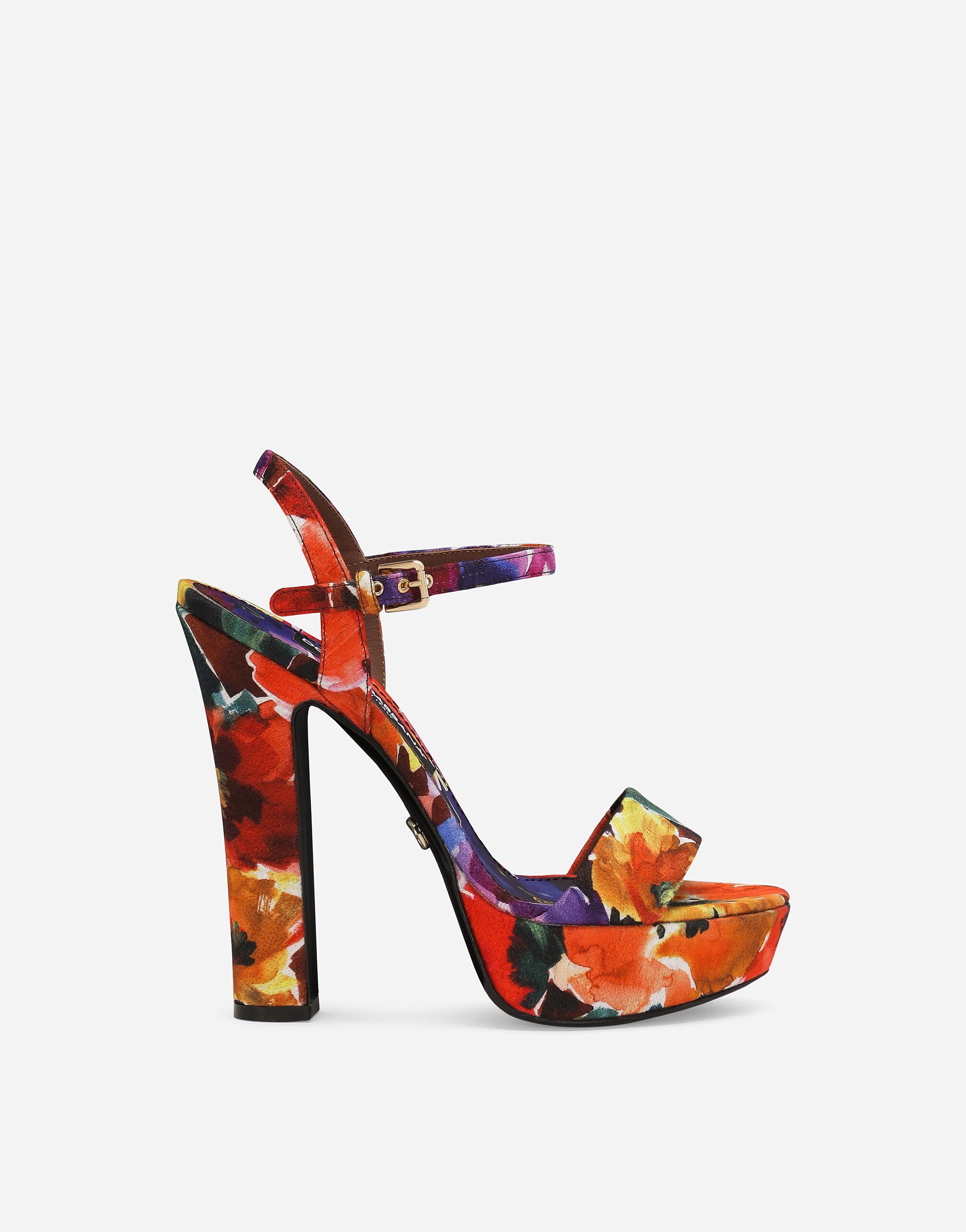 Dolce & Gabbana Brocade platform sandals White CR1354AT848