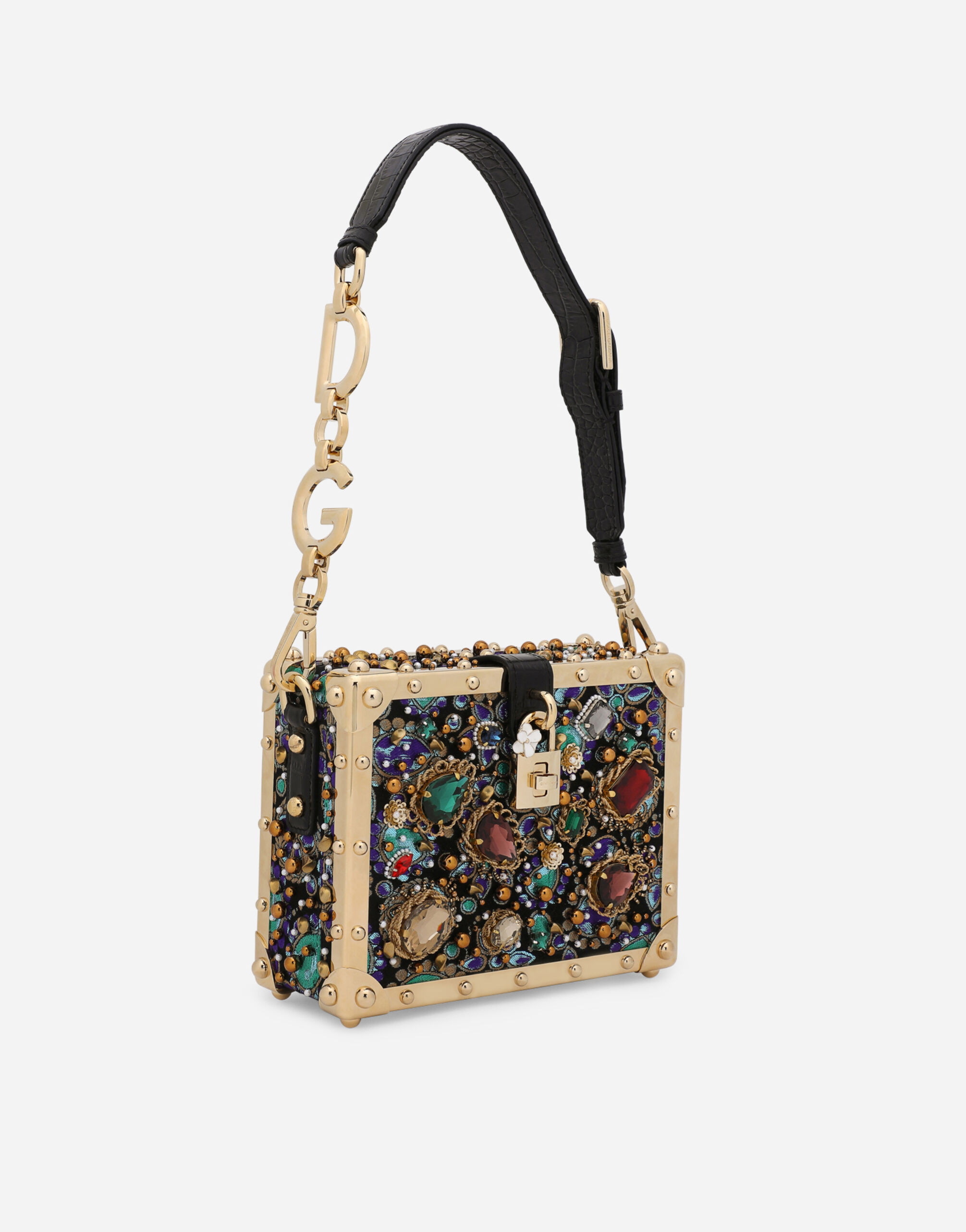 Jacquard Dolce Box bag with embroidery in Multicolor for Women 