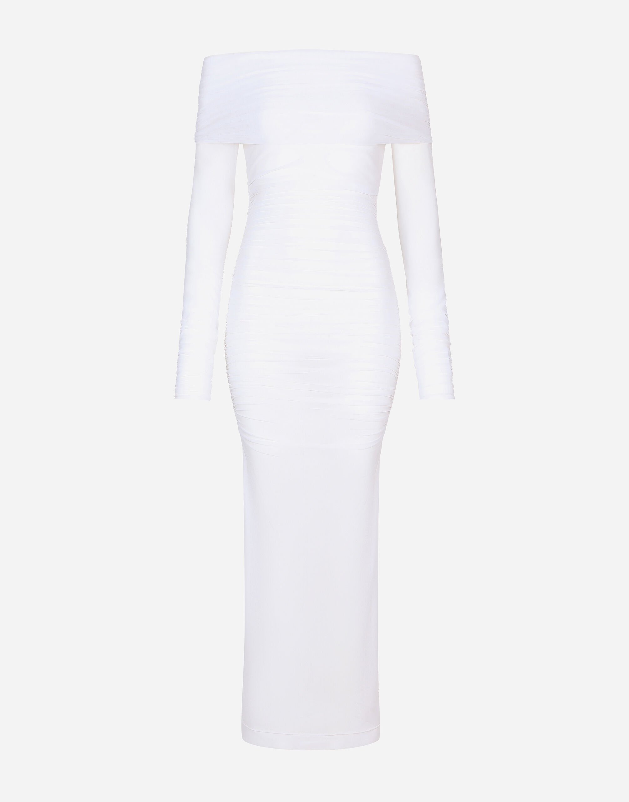 Dolce & Gabbana KIM DOLCE&GABBANAفستان تول بطول للربلة أسود VG6187VN187