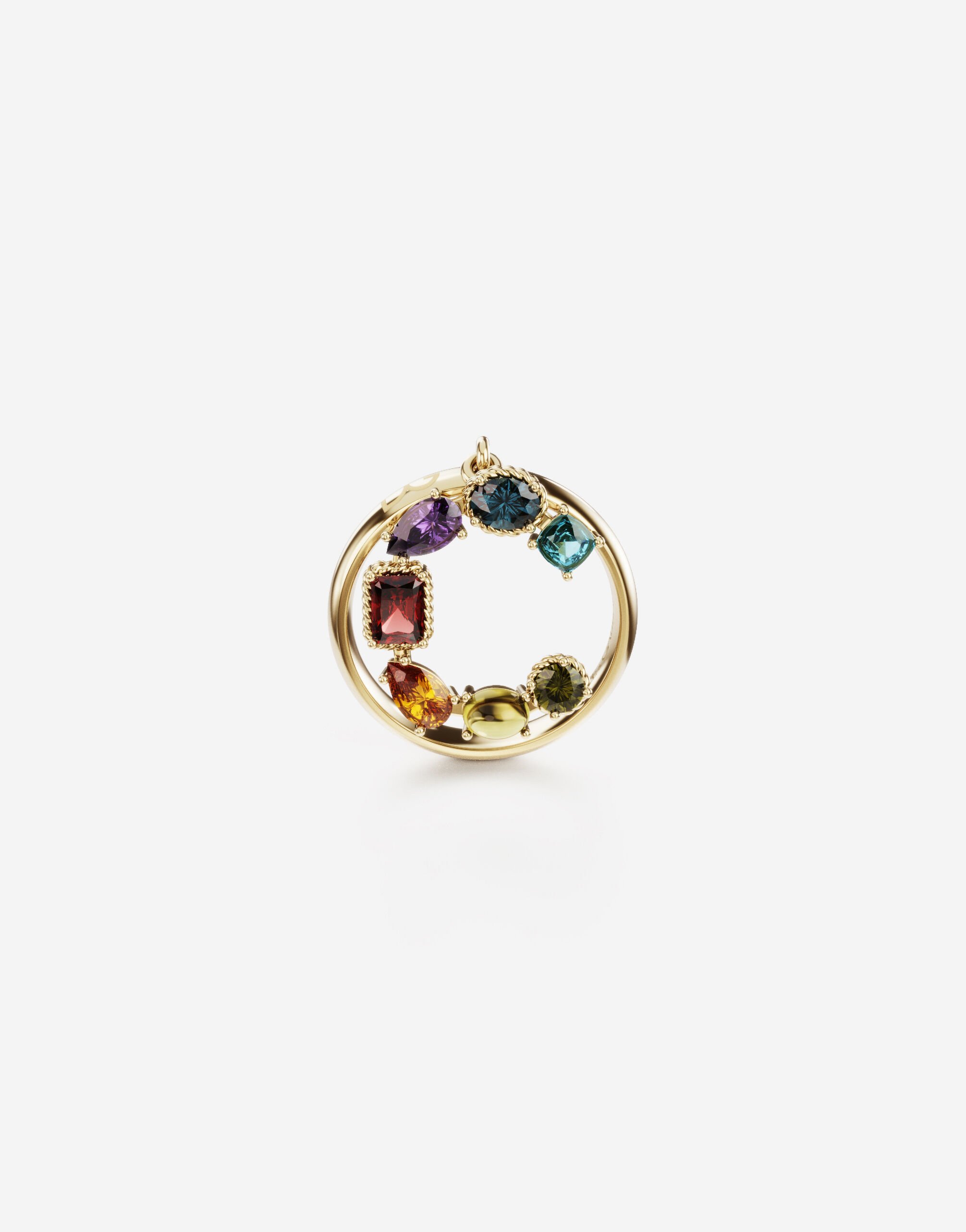 Dolce & Gabbana Ring Rainbow alphabet C aus gelbgold mit mehrfarbigen edelsteinen Gold WRQA1GWQC01
