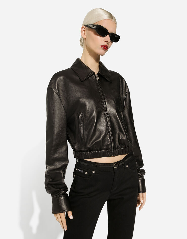 Lambskin bomber jacket in Black for | Dolce&Gabbana® US