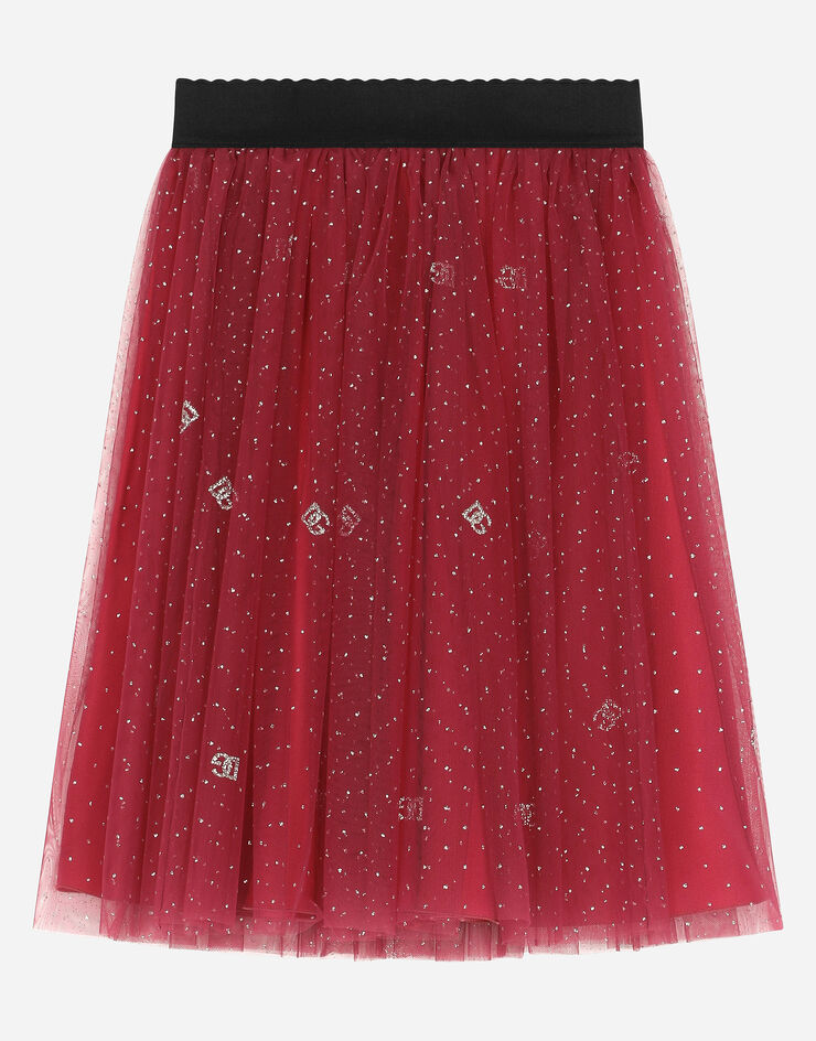 Dolce & Gabbana Jupe en tulle à imprimé pailleté Imprimé L55I00ISMIP