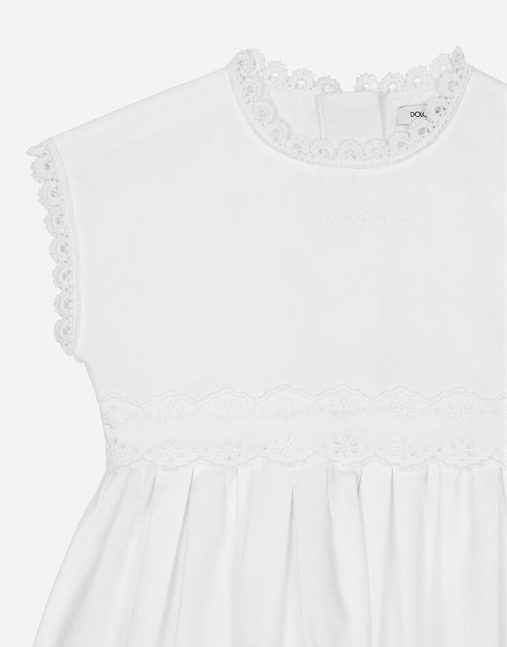 Dolce & Gabbana Poplin dress with Dolce&Gabbana logo White L23DZ3FU5GK