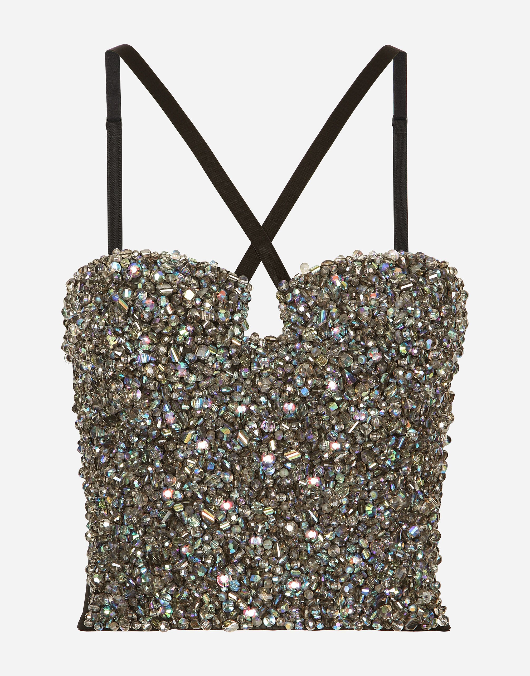 マルチカラーのウィメンズ KIM DOLCEu0026GABBANA Corset top with rhinestone embellishment |  Dolceu0026Gabbana®