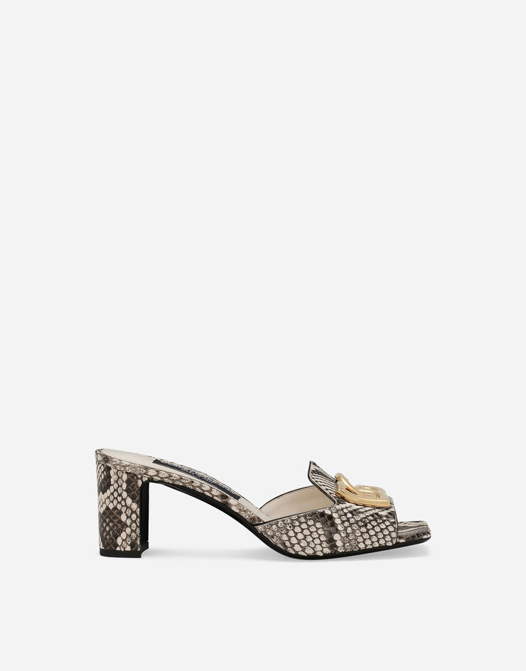 Dolce & Gabbana Python skin mules Grey CR1699A2Y68