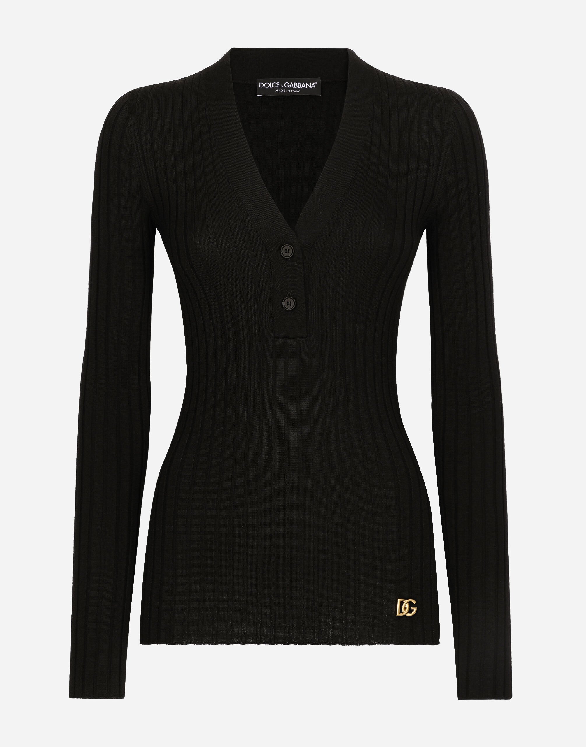 Dolce & Gabbana Wool flat-rib sweater Multicolor FXI25TJBVX8