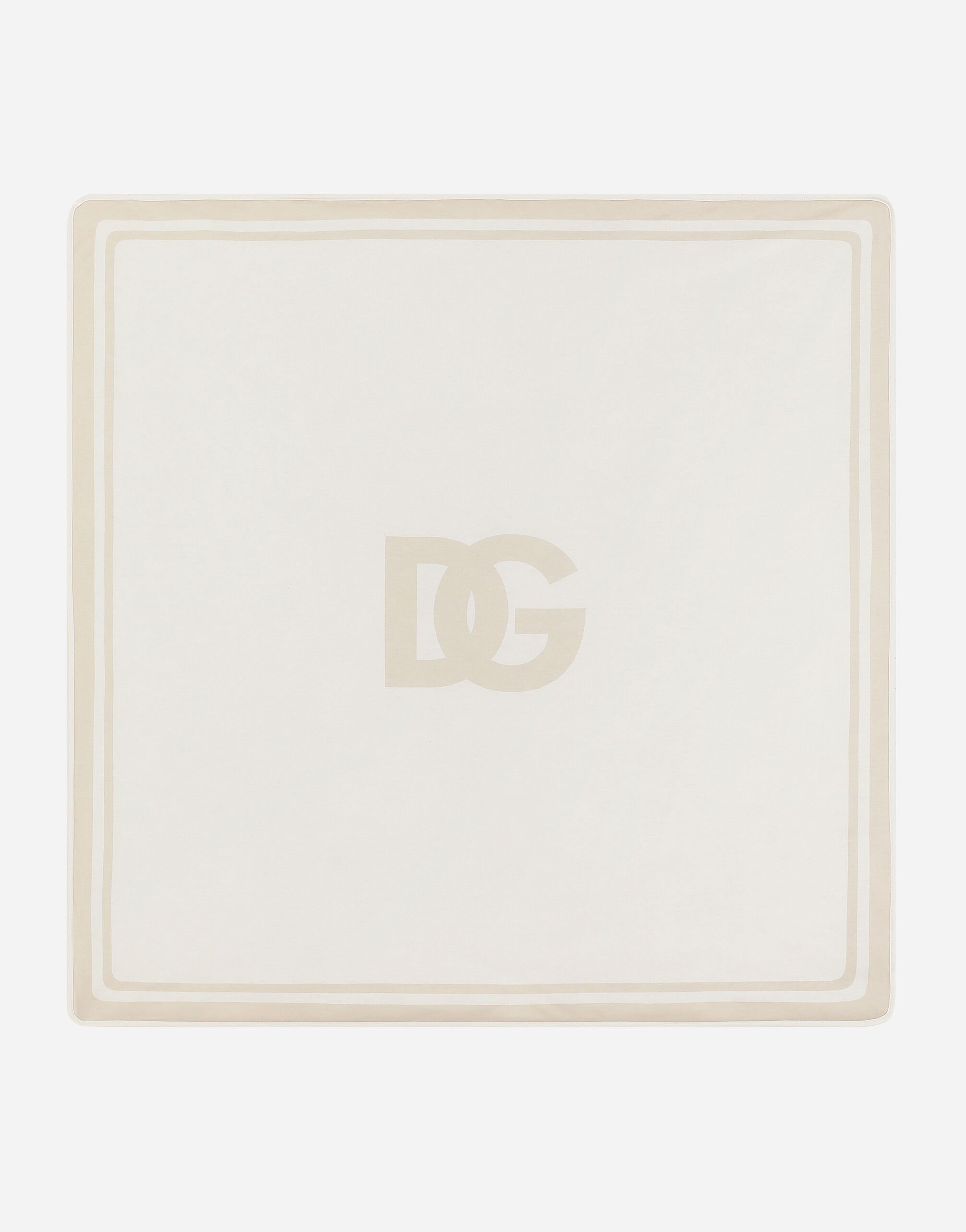 Dolce & Gabbana Manta de punto con logotipo DG estampado Azul Claro LNJAD8G7L5F