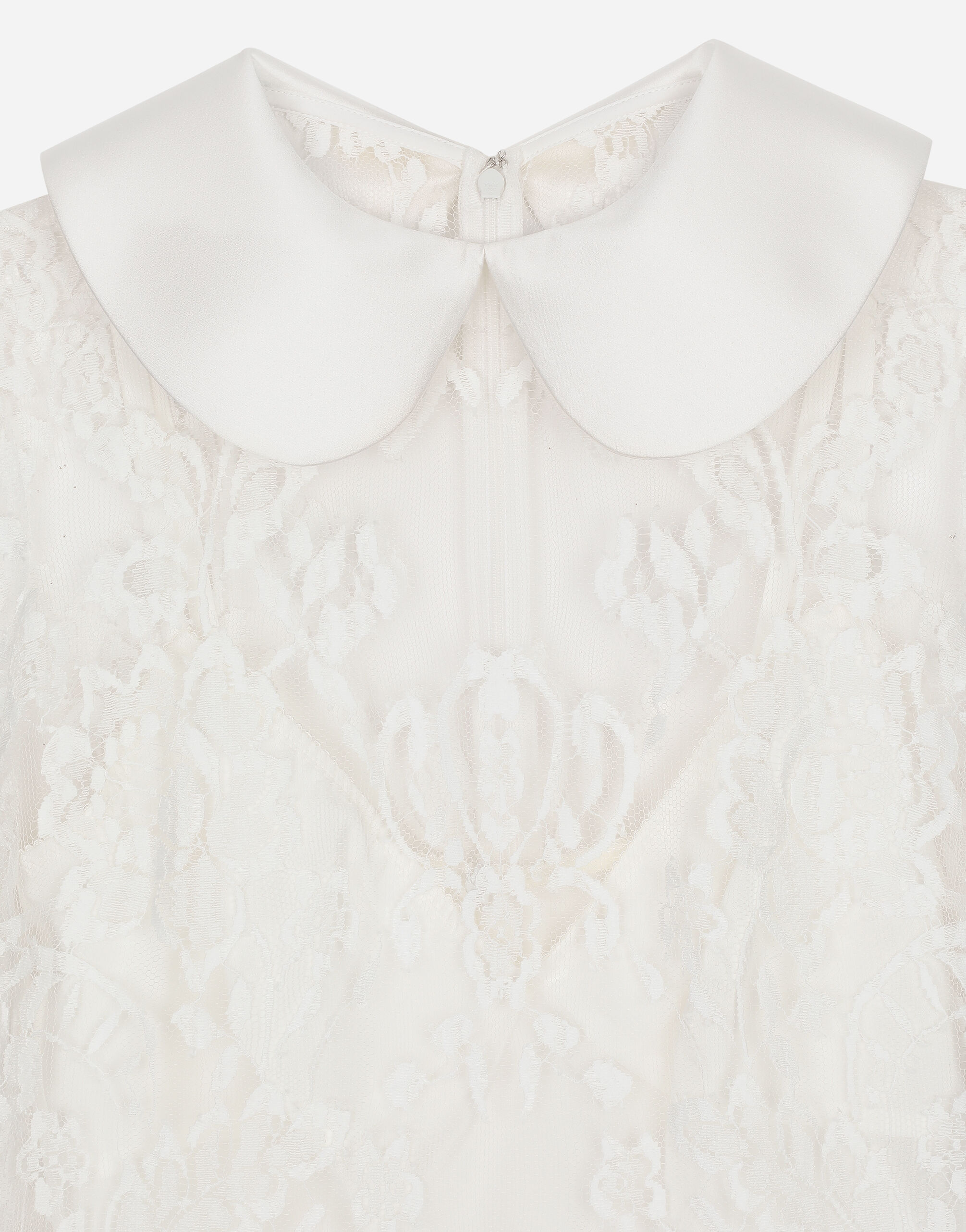 White Lace Collar Dress