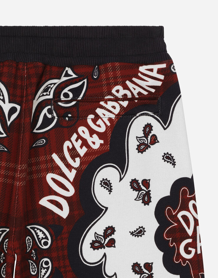 Dolce & Gabbana Jersey shorts with bandanna print Print L4JQT1II7CX