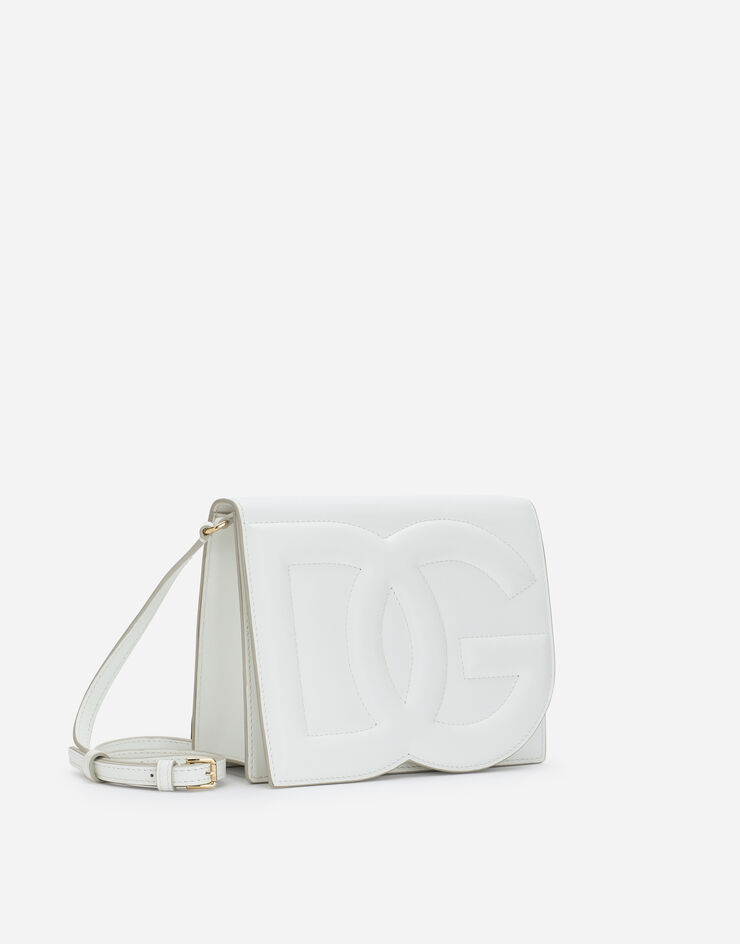 Calfskin DG Logo Bag crossbody bag in White for Women | Dolce&Gabbana®